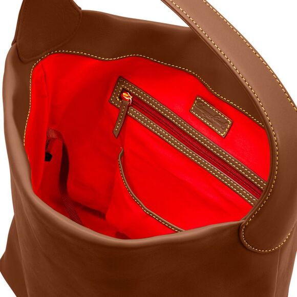 Dooney & Bourke Florentine Logo Lock Shoulder Bag - Chestnut - Picture 3 of 4